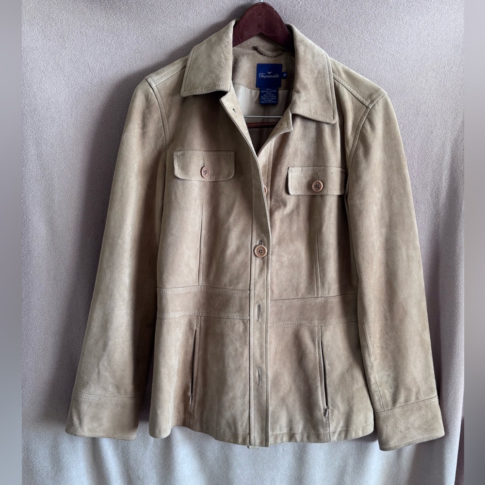 Faconnable Beige Suede Jacket